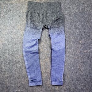 Gymshark Adapt Seamless Leggings Women's Size M Blue/Grey Ombre High Compression